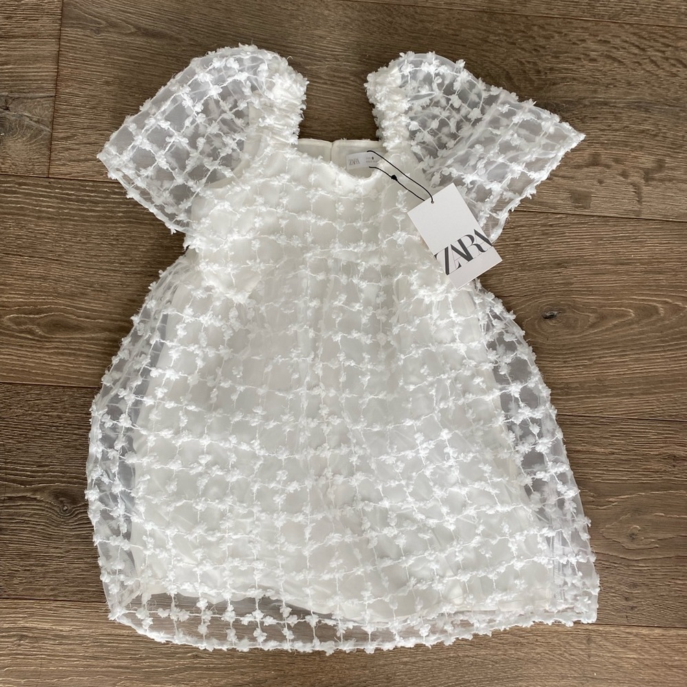 Zara Kids White Formal Dress